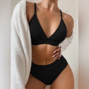 Shein Black High Waisted Bikini
